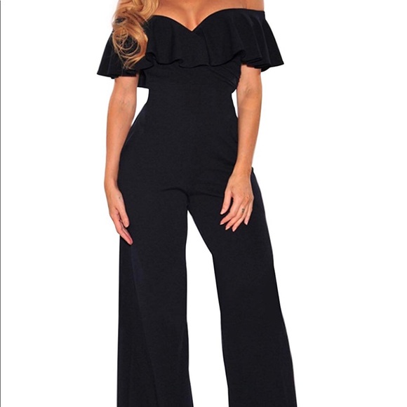 feathers Other - Black jumpsuit